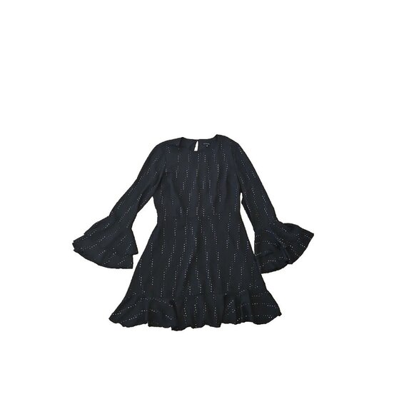 Womens Who What Wear Fit Flare Ruffle Dress Sz Med whimsigoth fairygrunge party - Picture 5 of 9